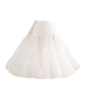 Free Short Lolita Cosplay Petticoats White Organza Crinoline Bridal Underskirt Women Halloween Petticoat Rockabilly Tutu Skirts